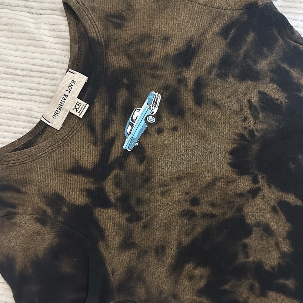 Kids Tie-Dye Shirt - Black and Brown